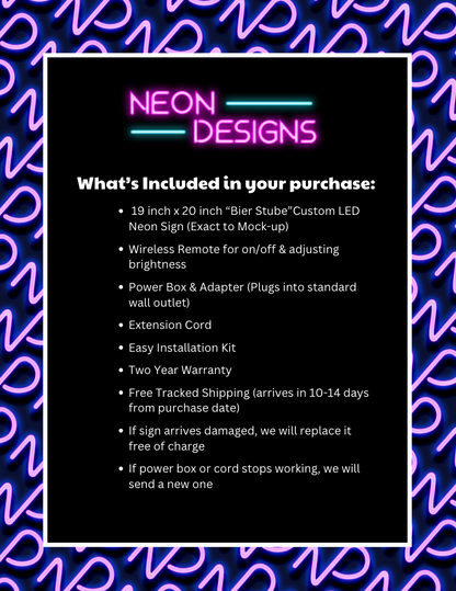 Bier Stube - Premium Neon Artwork