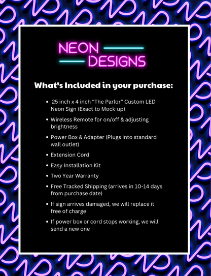 The Parlor - Premium Neon Artwork