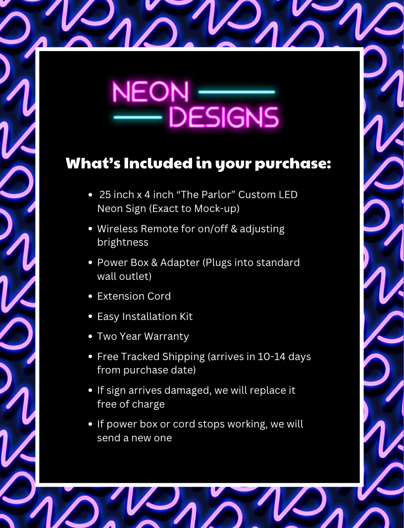 The Parlor - Premium Neon Artwork