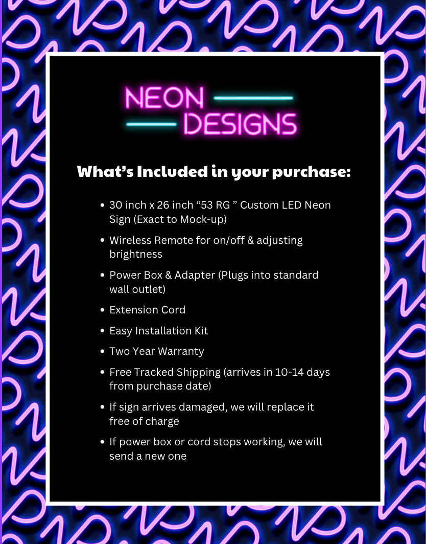 53 RG - Premium Neon Artwork