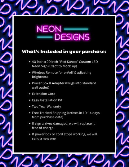 Red Kanoo - Premium Neon Artwork