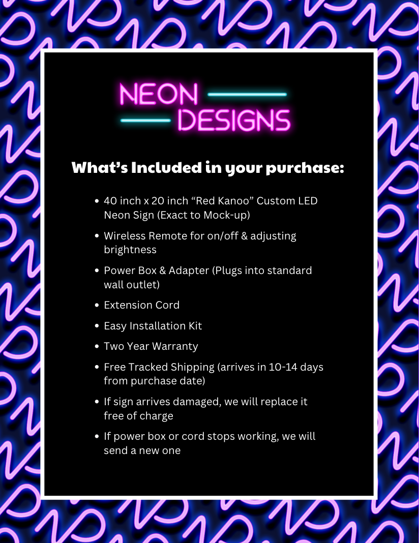 Red Kanoo - Premium Neon Artwork