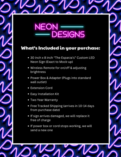 The Esparza’s - Premium Neon Artwork
