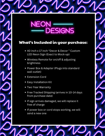 Decor & Decor - Premium Neon Artwork