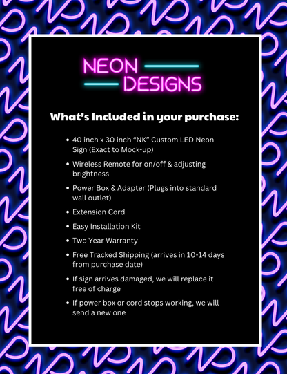 NK - Premium Neon Artwork