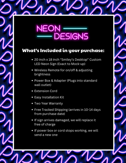 Smiley's Desktop - Premium Neon Artwork