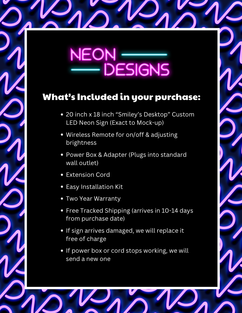 Smiley's Desktop - Premium Neon Artwork