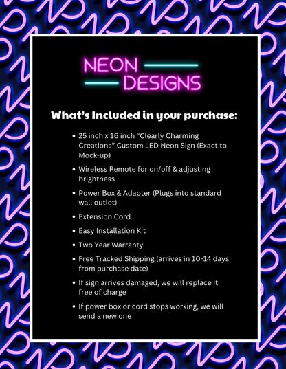 Clearly Charming Creations - Premium Neon Artwork
