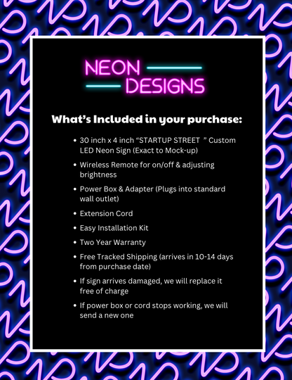 STARTUP STREET - Premium Neon Artwork