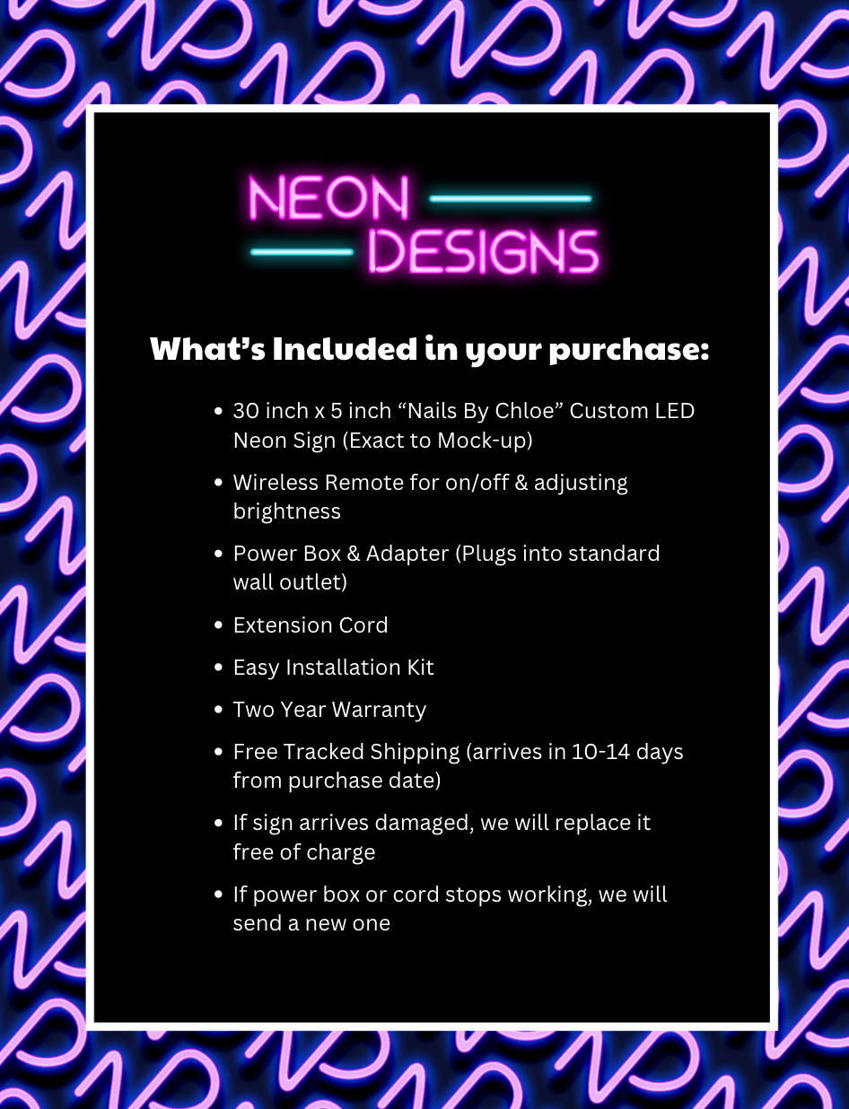 Nails By Chloe - Premium Neon Artwork