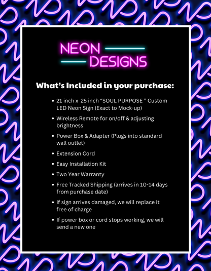 SOUL PURPOSE - Premium Neon Artwork
