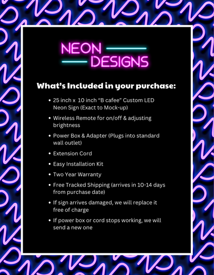 B cafee - Premium Neon Artwork
