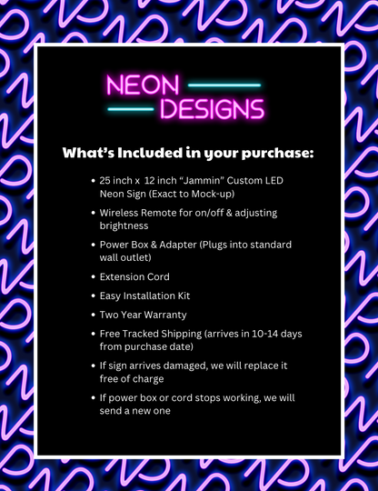Jammin - Premium Neon Artwork