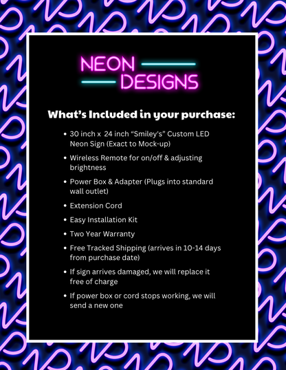Smiley's - Premium Neon Artwork