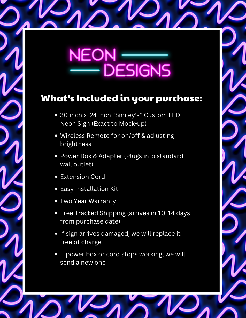 Smiley's - Premium Neon Artwork