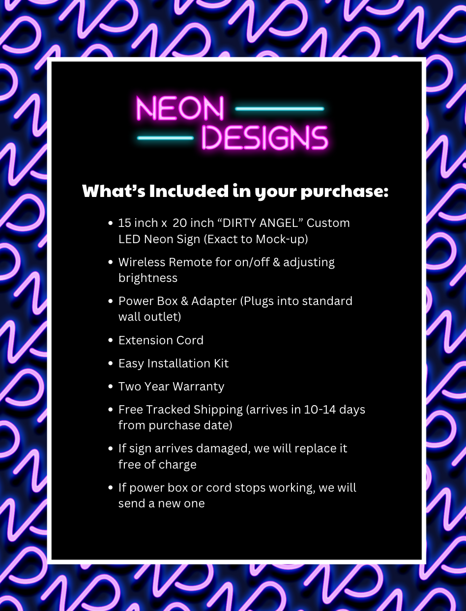 DIRTY ANGEL - Premium Neon Artwork