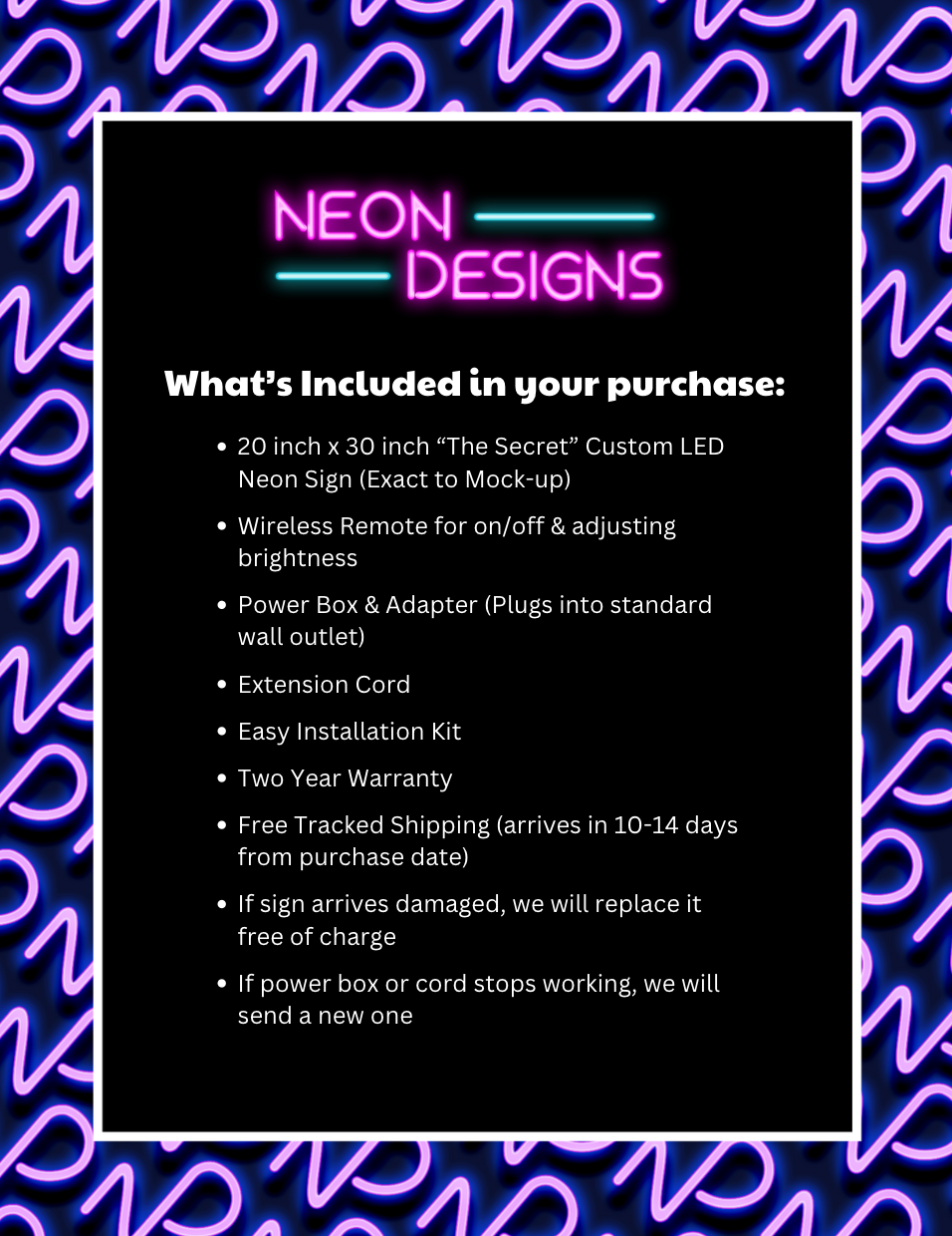 THE SECRET - Premium Neon Artwork