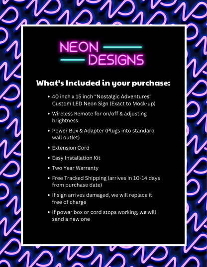 NOSTALGIC ADVENTURES - Premium Neon Artwork