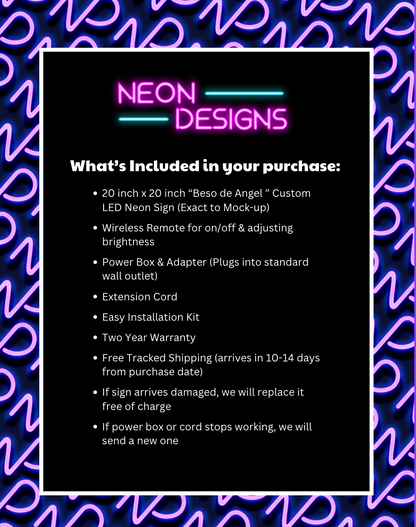 Beso de Angel - Premium Neon Artwork