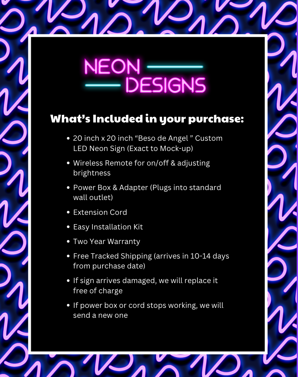 Beso de Angel - Premium Neon Artwork