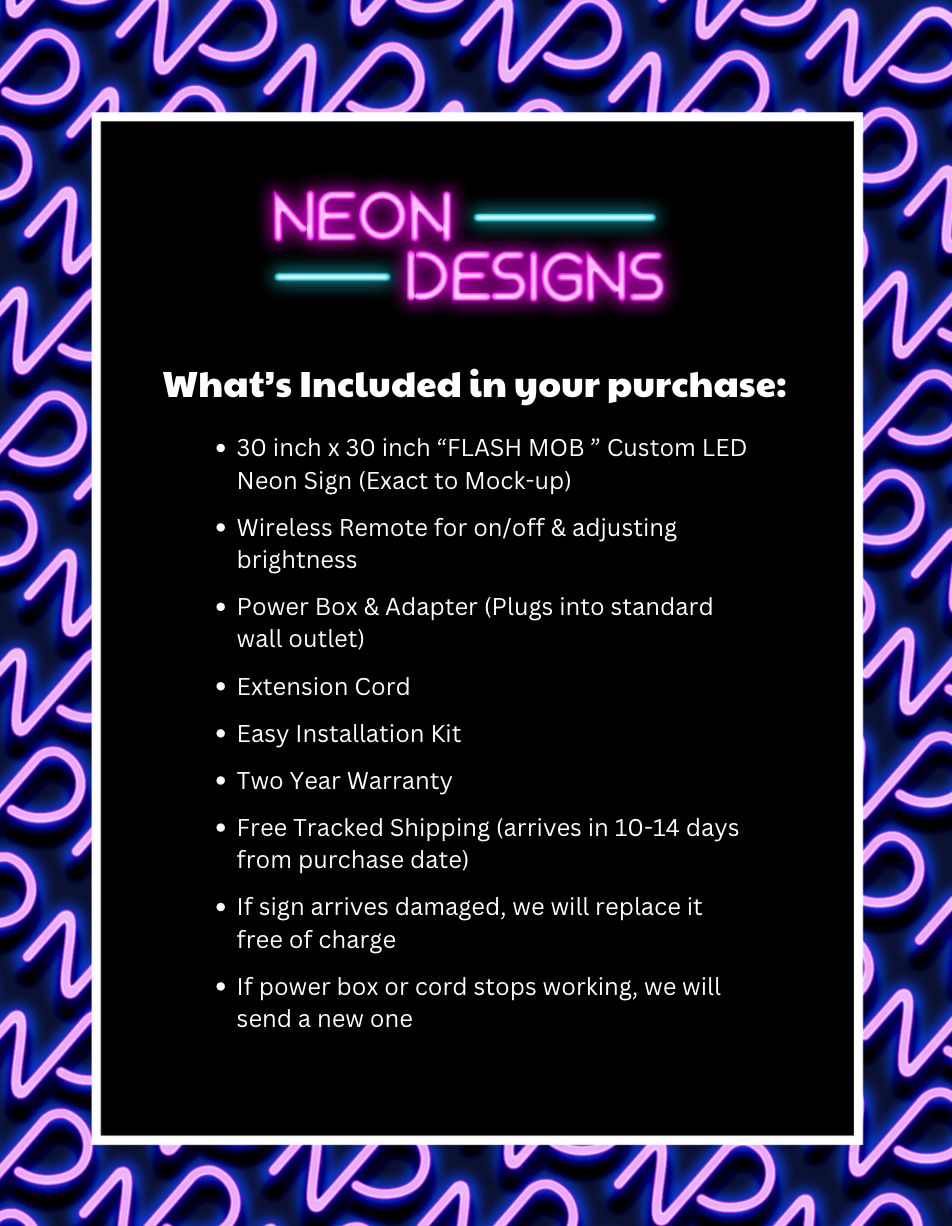 FLASH MOB - Premium Neon Artwork