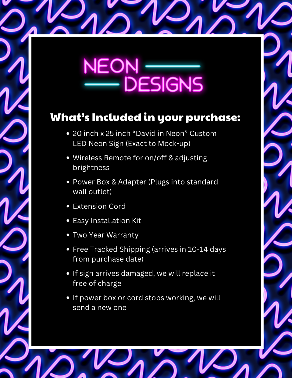 David in Neon - Premium Neon Artwork