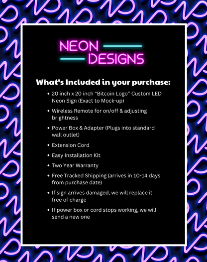 Bitcoin Logo - Premium Neon Artwork