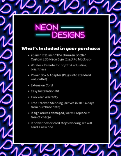 The Drunken Bottle - Premium Neon Artwork