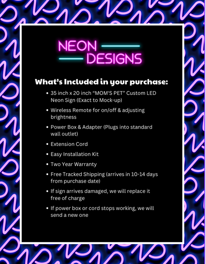 MOM'S PET - Premium Neon Artwork