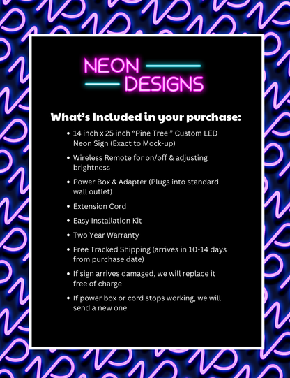 Pine Tree - Premium Neon Artwork