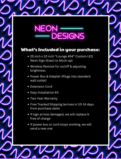 Lounge #54 - Premium Neon Artwork