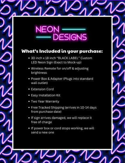 BLACK LABEL - Premium Neon Artwork