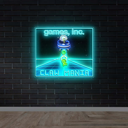 Games, Inc Claw Mania - Premium Neon Artwork