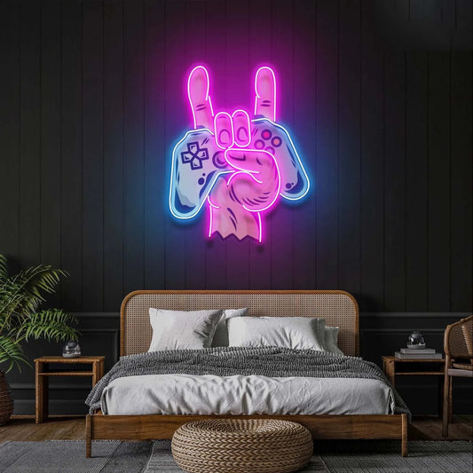 GAMER - Premium Neon Artwork