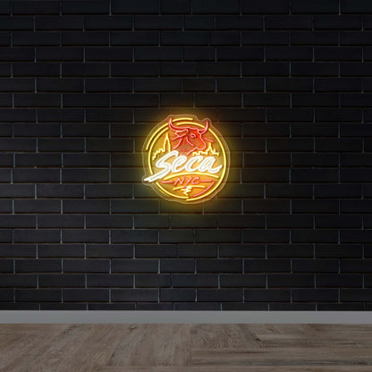 Seca NYC Bull Logo - Premium Neon Artwork