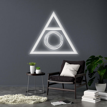 White Triangle - Premium Neon Artwork