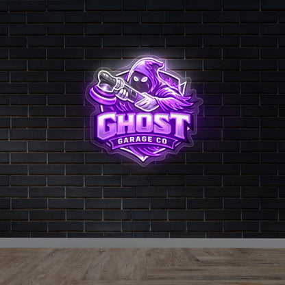 GHOST GARAGE CO. - Premium Neon Artwork