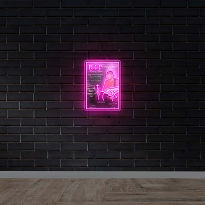R.I.P. Purple Rain - Premium Neon Artwork