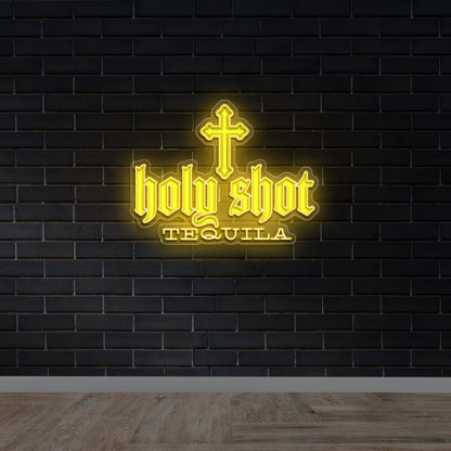 Holy Shot Tequila - Premium Neon Artwork
