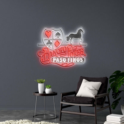 Rancho Poker - Premium Neon Artwork