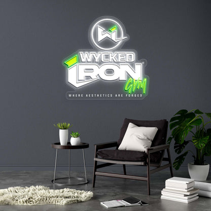 WYCKED IRON GYM  - Premium Neon Artwork