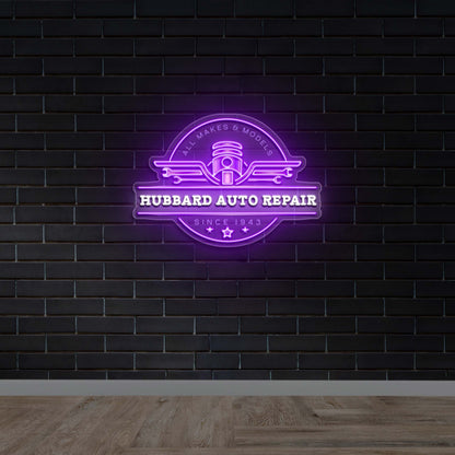 Hubbard Auto Repair - Premium Neon Artwork