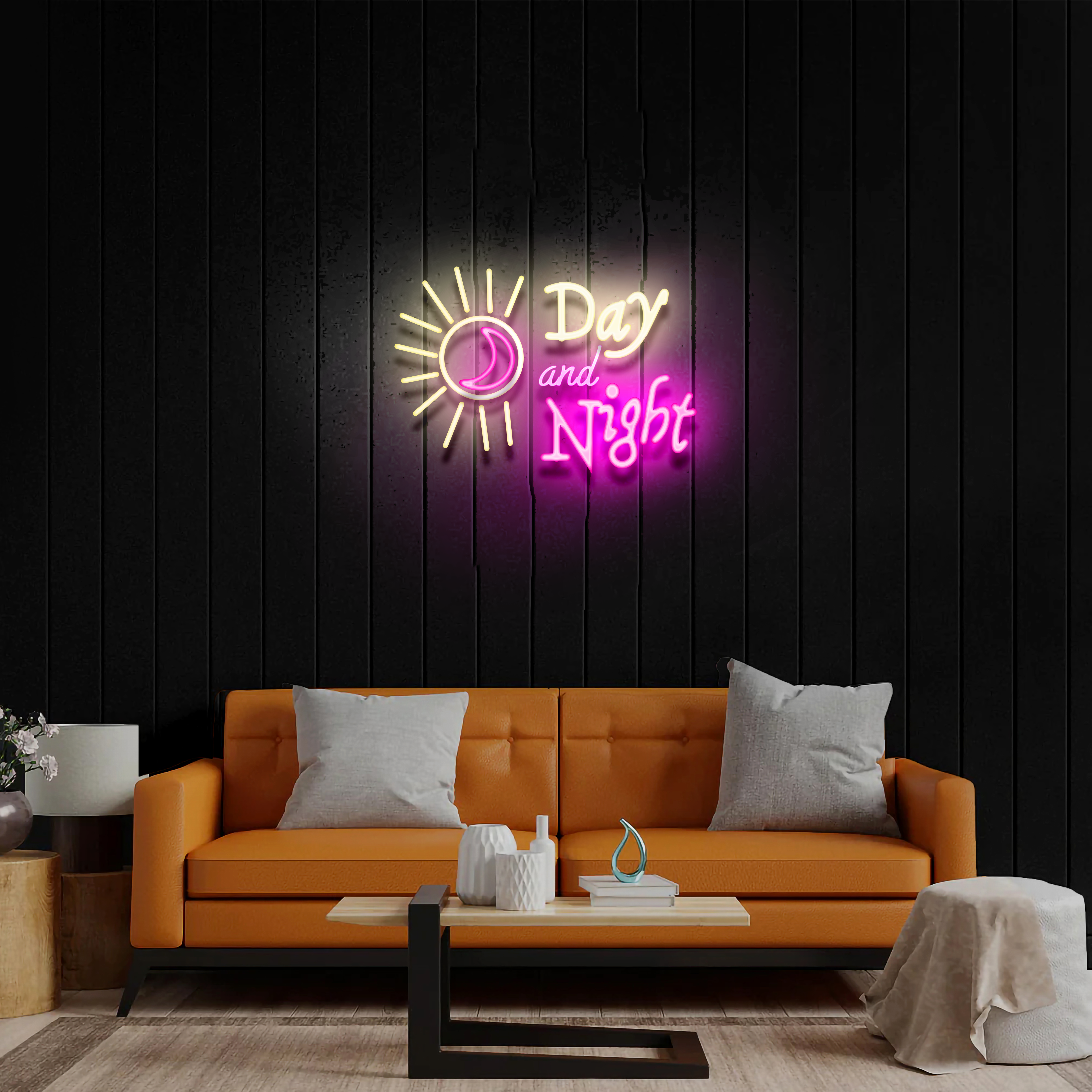 Day and Night - Premium Neon Artwork