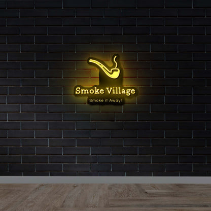 Smoke Village - Premium Neon Artwork