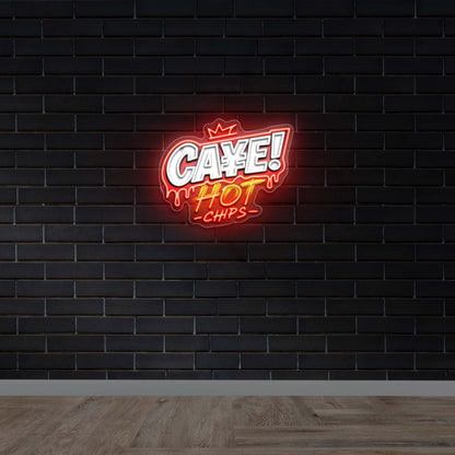 Cake Hot Chips - Premium Neon Artwork
