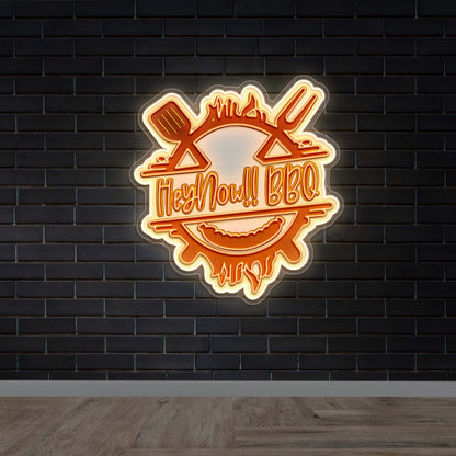HeyNow!! BBQ - Premium Neon Artwork