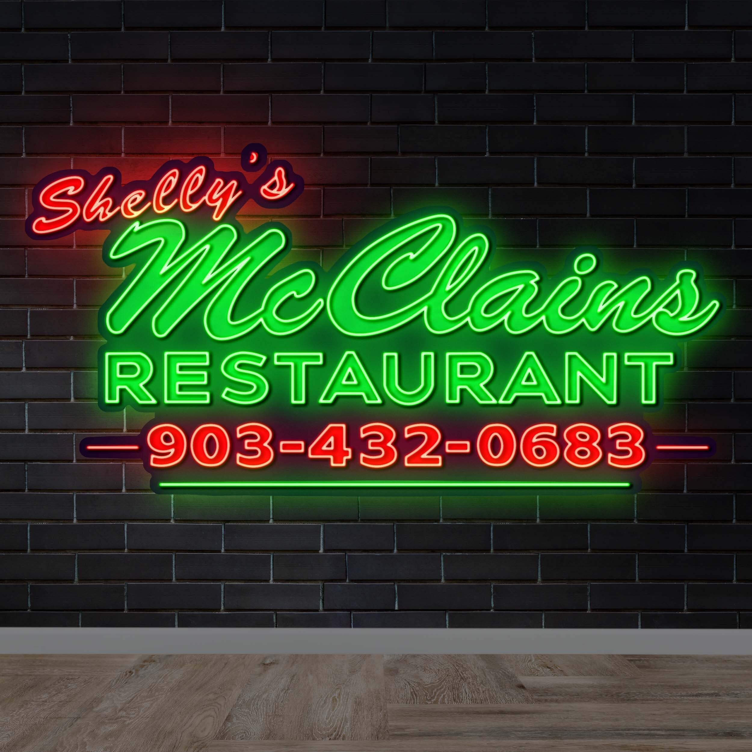 Shelly's - Premium Neon Artwork
