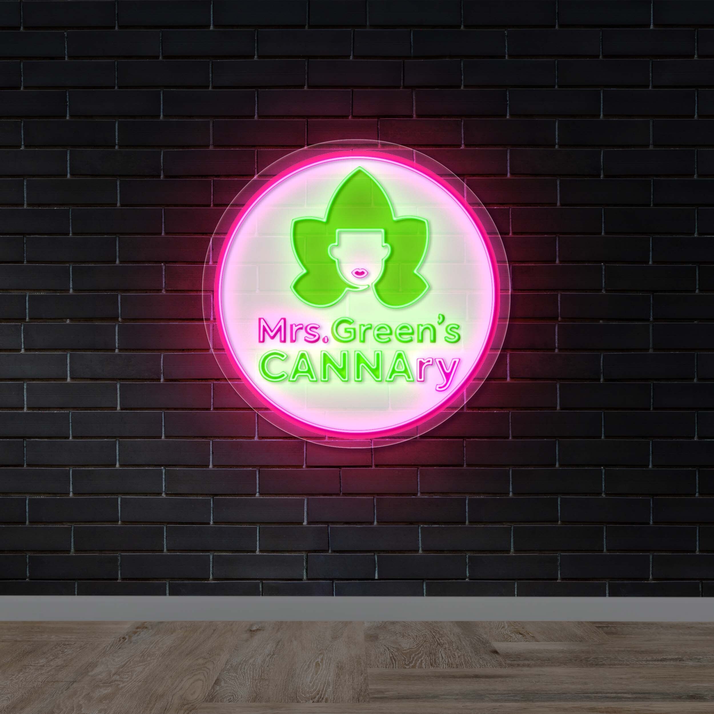Mrs. Green’s Cannary - Premium Neon Artwork