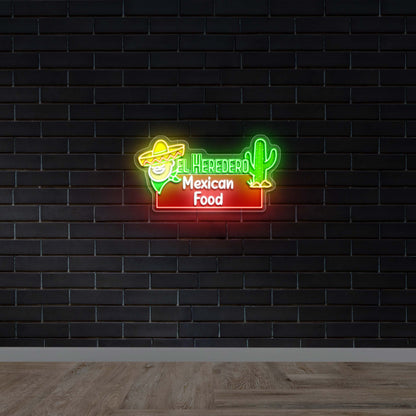 El Heredero Mexican Food - Premium Neon Artwork