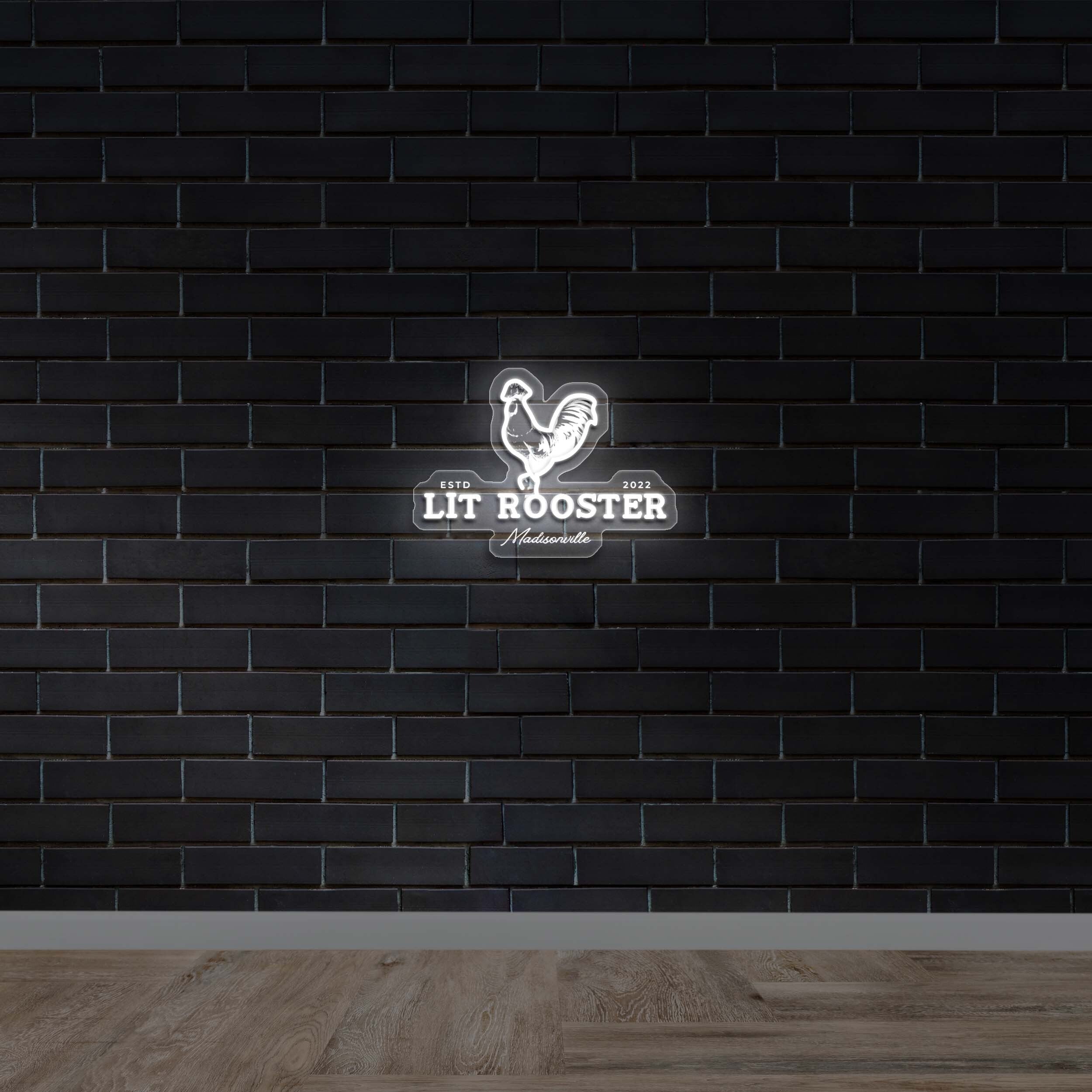 LIT ROOSTER - Premium Neon Artwork